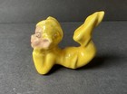 Vintage Yellow Ceramic Elf Pixie Gnome Figure Mcm Japan Xmas  