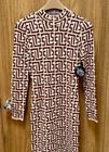 Nwt Jolie   Joy Sweater Dress Medium Brown Cream Bodycon Stretchy Sexy Hourglass