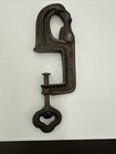 Antique Cast Iron Swan Head  With Fish Sewing Clamp