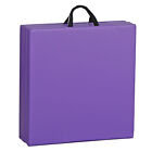 6  Exercise Tri-fold Epe Foam Pu Leather Gym Mat Yoga Martial Arts Gym Purple