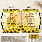 Personalized Jesus Sunflower Bible Cover God Cross Bible Verse Bags Inspiration