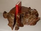 Htf Beautiful California Redwood Bookends  Solid Redwood Burl 17  X 9  X 5 