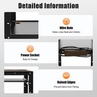 Office Av Cart Black Steel Media Cart Rolling Standing Desk W 4 Universal Wheels