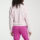Adidas Essentials Sweatshirt Women Small Pink 3-stripes French Terry V-neck Kfc6