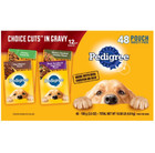 Pedigree Choice Cuts In Gravy Soft Wet Dog Food  48 Pouch Variety Pack  3 5 Oz