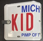 Kid Rock Pimp Of The Nation Original 1990 Promo Michigan License Plate Cd Holder