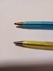 2 Vintage Translucent Scripto Classic Mechanical Pencils Blue And Yellow