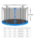 15ft Trampoline Replacement Safety Enclosure Net For 6straight Poles Round Frame