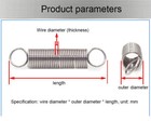 Stainless Steel 304 Extension Tension Spring 0 3mm 0 4mm Wire Diameter 10 Pcs