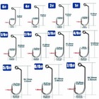 100pcs Fishing Jig Hooks High Carbon Steel 60 Degree Aberdeen Hooks Saltwater