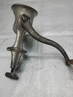 Meat Grinder  Universal  2 Food Chopper Usa Wooden Handle Cast Iron Vintage