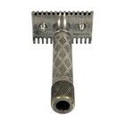Antique Gillette Richwood Silver De Open Comb Safety Razor 1st Version 1920