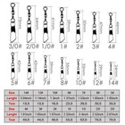 50pcs Fishing Swivel Fishing Barrel Swivel With Interlock Snap Size 14 -3 0