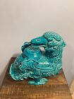 Antique Chinese Turquoise Glazed Phoenix Bird Incense Burner Qing Style Poat