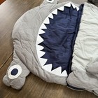 Pottery Barn Kids Hammerhead Shark Shaped Sleeping Bag 57 x 26    Gray