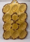 Vintage Deviled Egg Tray Matching Rooster Salt   Pepper Shakers Japan