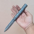 M48 Spiral Boot Knife 10 Inch  Tri-edge Dagger Damascus Steel Fixed Blade