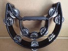 Double Row Tambourine - Ergonomic Handle   Metal Jingles Hand Percussion Maraca