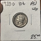 X3 Mercury Dime Lot - 1920-d  1921  1929-s