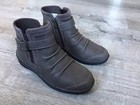 Orthofeet Womens Ankle Boots Heidi Size 8 B Brown Leather Buckle