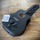 Full-size 41  Black Acoustic Guitar With Cutaway  Capo  Tuner  Gig Bag   More