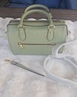 Nwt Coach Mini Rowan Crossbody Bag In Signature Leather Cew07 Gold pistachio