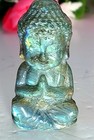 2 4  60g  A  Buddha Blue Flash Labradorite Crystal Stone Carving Statue