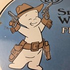 Vintage Smith   Wesson Porcelain Sign - Casper Cartoon Firearms Gun Shop Hunting
