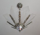 Lapco Vintage Antique Art Deco Chandelier 4 Bulbs Fixture Ceiling Light