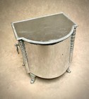 Rare Antique Nickel Plated Victorian Coal Scuttle Bin Bucket