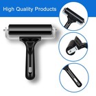 2 Pack Brayer Rollers  Professional Rubber Art Rollers With Comfortable Black