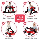 4-in-1 Foldable Baby Walker Height Speed Adjust