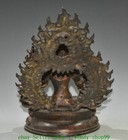 10 old Tibet Tibetan Buddhism Bronze Mahayana Goddess White Tara Buddha Statue