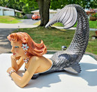 Vintage Red Head Mermaid With Jewelry   Sparkles Attractive   Tasteful Figurine