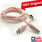Original Verizon Pink 6ft Braided Usb-c Fast Charging Data Cable For Ipad Galaxy