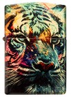 Zippo Painted Tiger Design Tumbled Brass 540 Fusion Windproof Pocket Lighter    