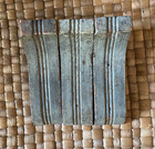 Antique 5 5 Wood Corbel Shelf Brackets Set Of 3 Distressed Chippy Blue Gray