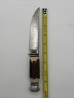 Vtg Carl Schlieper Solingen Germany Stag Fixed Blade Hunting Bowie Knife 13109