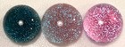 Lot Of 6 Twinkle Purple Punch Fused Glass Dichroic Cabs Flat Back No Hole Beads