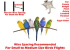 X-large Tight 3 8-inch Bar Flight Multiple Parakeet Canary Aviary Finches Cage