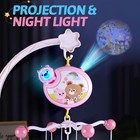 Rsepd Musical Baby Crib Mobile With Lights  For Bassinet  Playard  Clip-on Arm