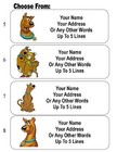 30 Scooby Doo Personalized Address Labels
