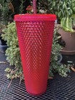 Starbucks Tumbler Studded Hot Pink Bling Cold Cup Holiday 2019 Venti 24 Oz  New