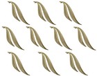 10 Pcs Gold Tone Metal Double Leaf Blade Leaves Craft Jewelry Stampings Findings
