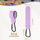 4 Pack Shopping Cart Hooks  Leather Shopping Cart Hooks  Purple