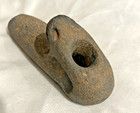Native American Indian Stone Pipe Snake Face From Museum Collection