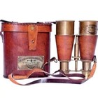 Antique Vintage Opera Glasses Binoculars Mother Of Pearl Brass Handle Gift