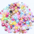 1000pcs 2-10mm Mixed Flat Back Pearl Semicircle Decoration Diy Color Ab Jewelry
