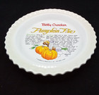Betty Crocker Pumpkin Pie Pan Plate Recipe Stoneware Fluted Edge
