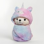 Teddy Bear In Unicorn Costume 10 Inch Plush Stuffed Animal Gift 2 Pc Ombre New